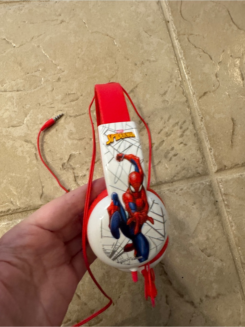 Anthropologie Red Kids Spider-Man Wired Headphones
